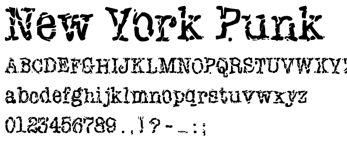 New York Punk font